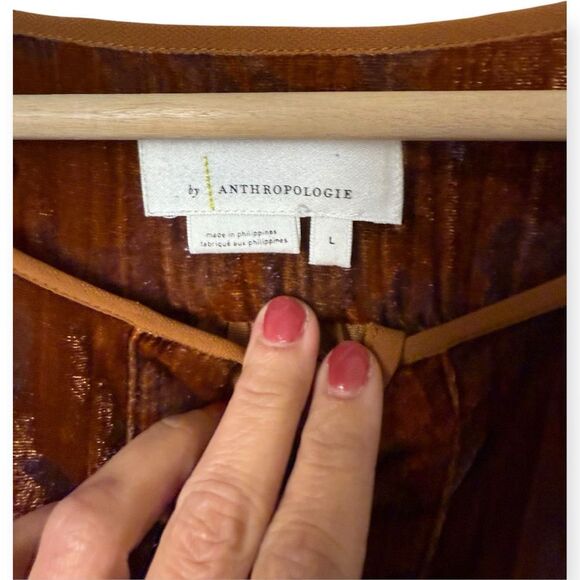 Anthropologie Faustine Velvet Peasant Blouse - Picture 8 of 10